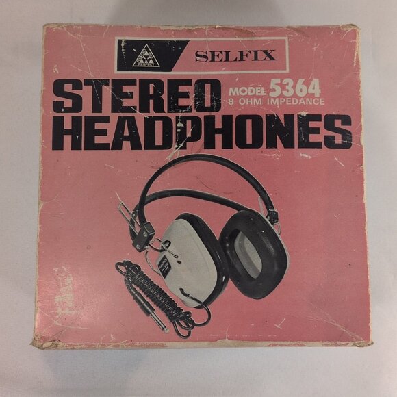 Selfix Stereo Headphone Model 5364 8 OHMS Impedance Vintage 1970s Tested Working - Picture 1 of 16